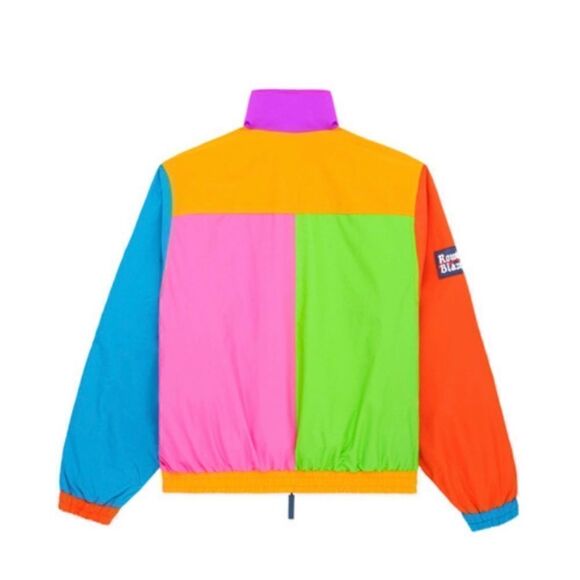 NWT Rowing Blazers Colorblock cashball jacket neon colorblock size M - Picture 3 of 6